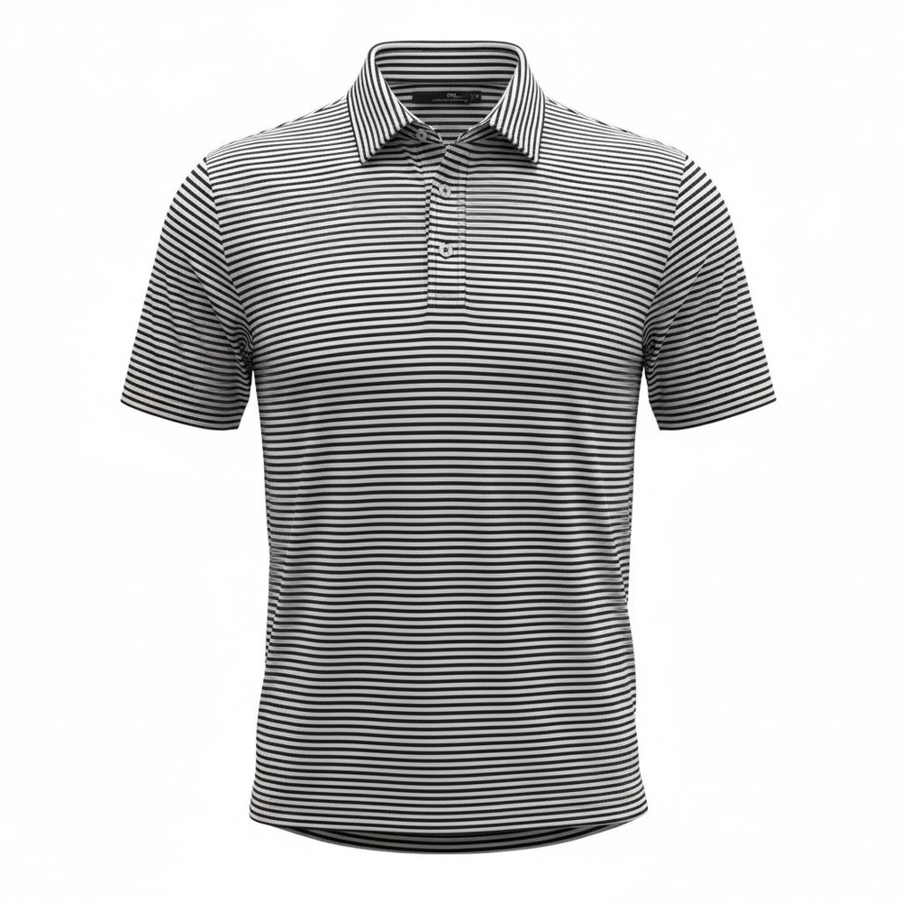 RLX Ralph Lauren Navy and White Striped Polo Shirt